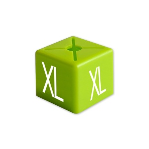 Rozmiarówka wieszakowa kubiczna XS-XXL, SALE (200szt.): XL seledynowy