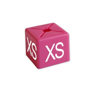 Rozmiarówka wieszakowa kubiczna XS-XXL, SALE (200szt.): XS różowy