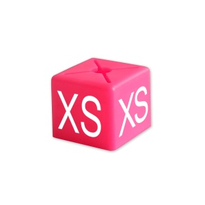 Rozmiarówka wieszakowa kubiczna XS-XXL, SALE (200szt.): XS jasny różowy